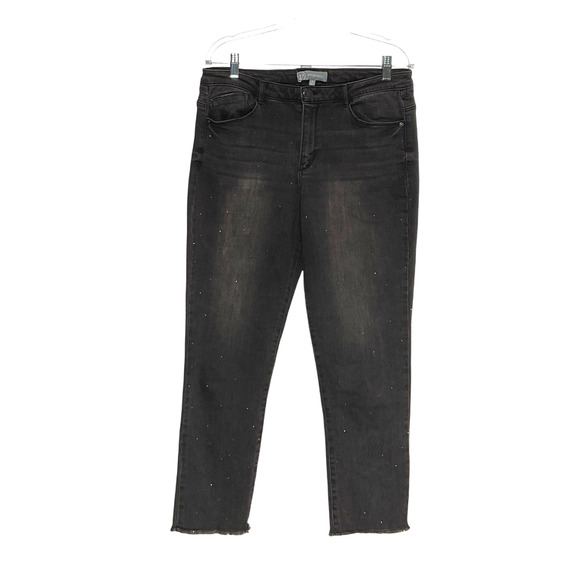 Nordstrom Black Straight Jeans, Size 10 - Picture 1 of 4